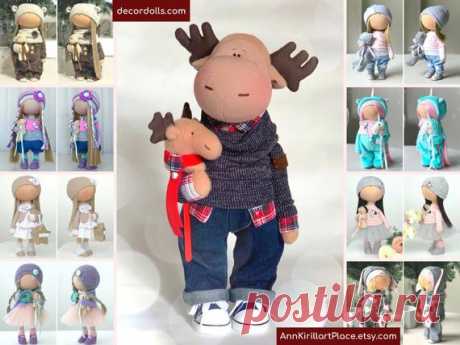 Moose Doll Handmade Elk Soft Toy Interior Decor Toy Nursery | Etsy This is handmade textile soft moose doll toy created by Master Yulia K. (Sochi, Russia). All dolls stated on the photo are mady by artist Yulia K. You can find them in our shop searching by artist name: https://www.etsy.com/shop/AnnKirillartPlace?ref=hdr&search_query=yulia+k  Doll is 35 cm (13,7