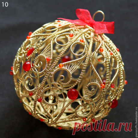 ​Делаем оригинальный елочный шар из проволоки — DIYIdeas