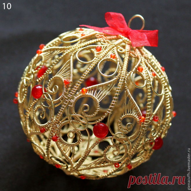 ​Делаем оригинальный елочный шар из проволоки — DIYIdeas