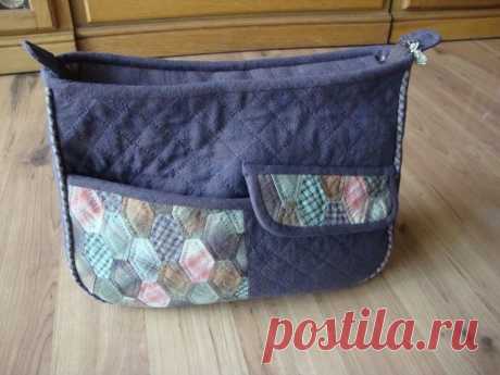 Quilted Bag Honeycomb Pattern. Сумка со вставками Patchwork ~