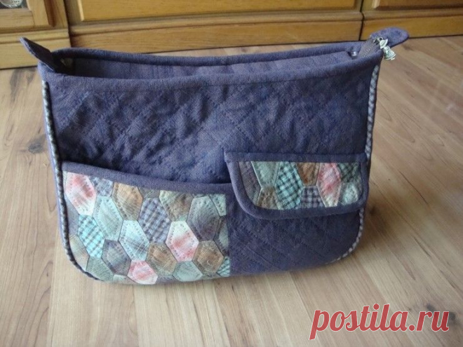 Quilted Bag Honeycomb Pattern. Сумка со вставками Patchwork ~