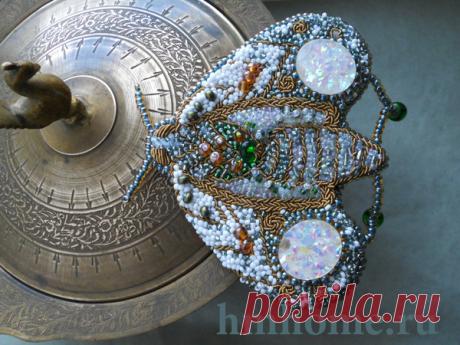 Как вышить брошь бисером и канителью - Домашний hand-made
