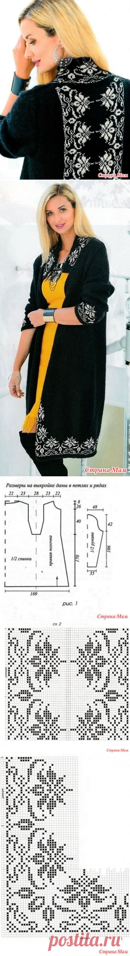Пальто спицами - Вязание - Страна Мам