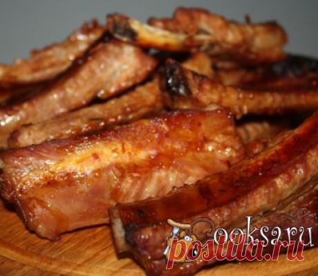 Запеченные деликатесные свиные ребрышки фото рецепт приготовления