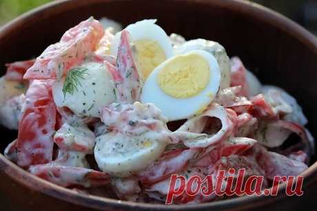 Салат "Красное море" с крабовыми палочками