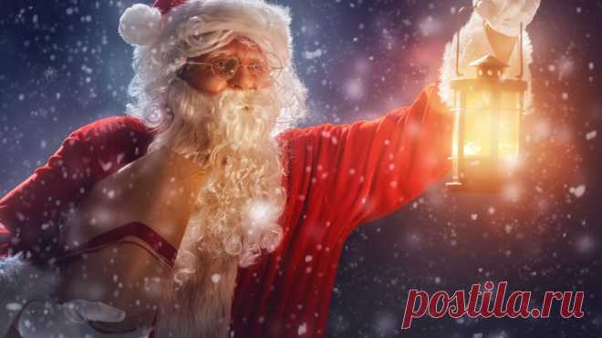 Скачать обои winter, Рождество, night, santa claus, gifts, merry christmas, snow, Новый Год, раздел новый год в разрешении 1366x768