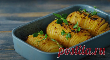 ​Картошки “Гармошки” с мёдом и чесноком