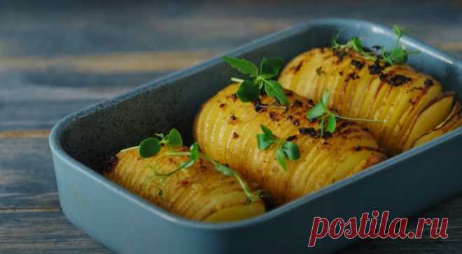 ​Картошки “Гармошки” с мёдом и чесноком