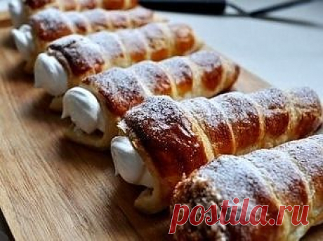 Рецепт - Трубочки с белковым кремом. Как приготовить в домашних условиях быстро и вкусно. Фото рецепта