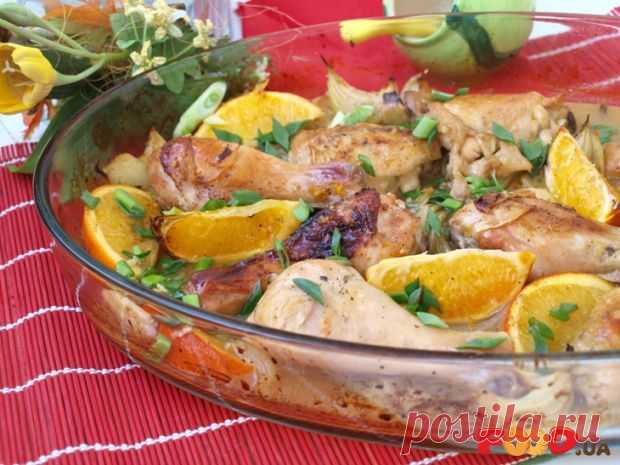Курица запечённая с апельсинами и луком - Кулинарные рецепты на Food.ua