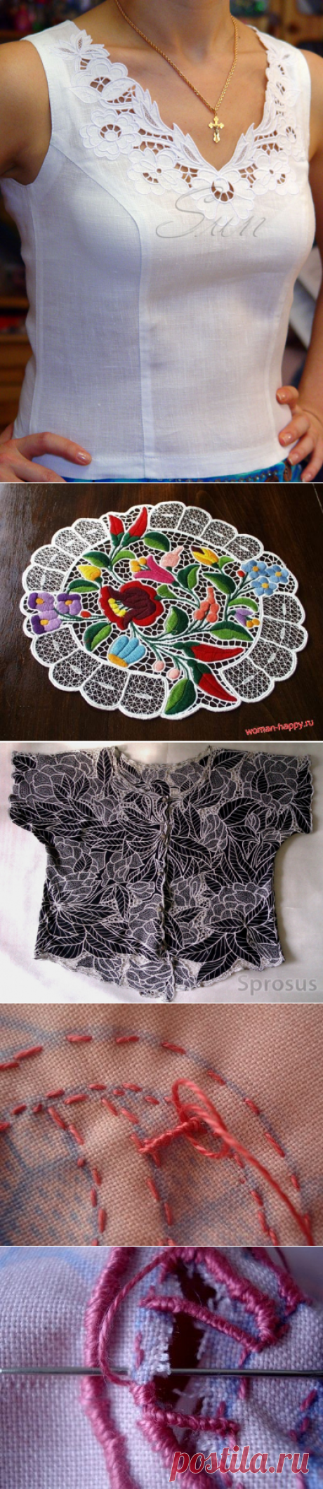 Ручная вышивка «Ришелье» - мастер-класс для начинающих