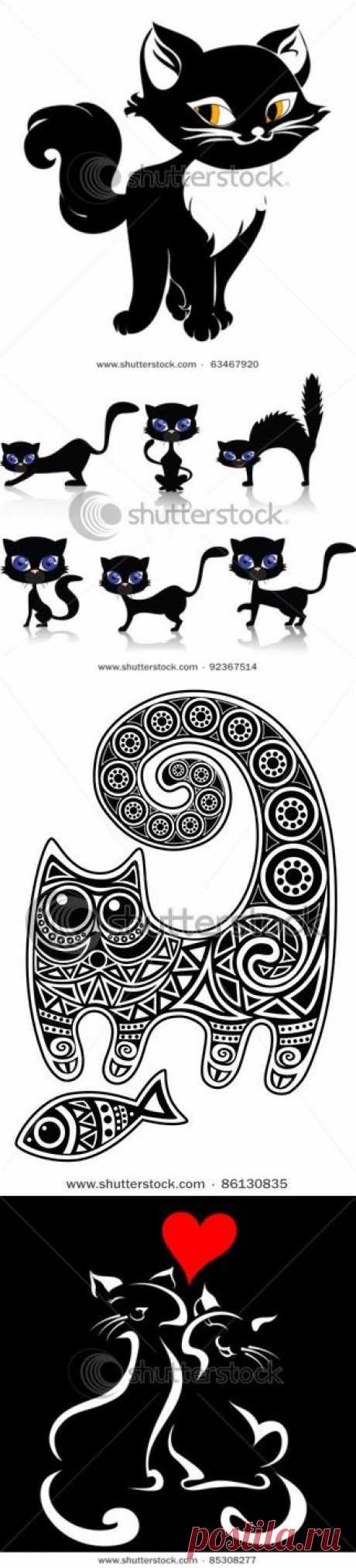 Трафареты кошек часть1,2,3,4,5.