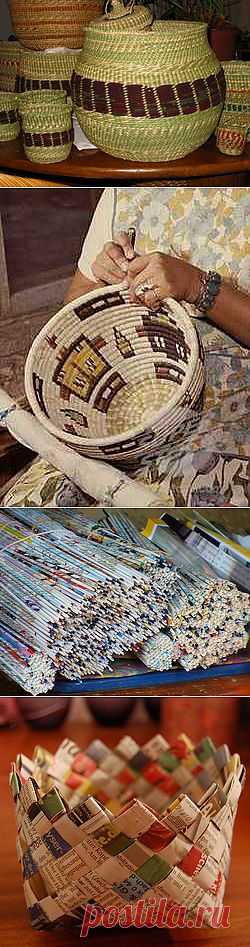 Плетение из газет и журналов