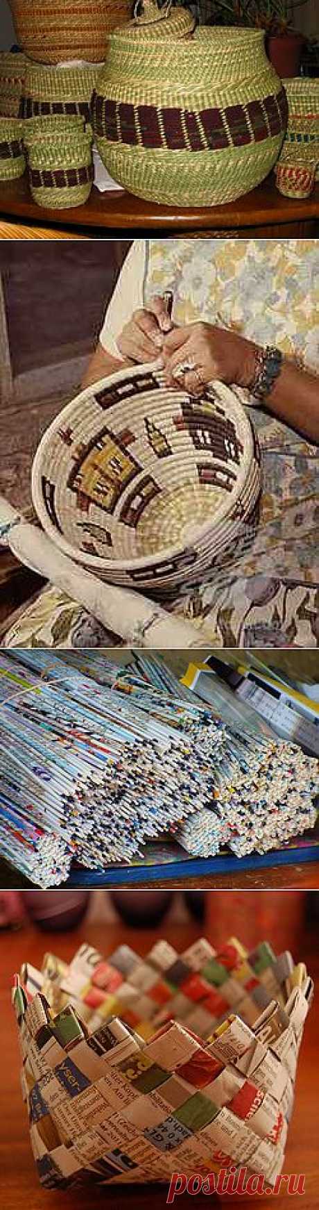 Плетение из газет и журналов