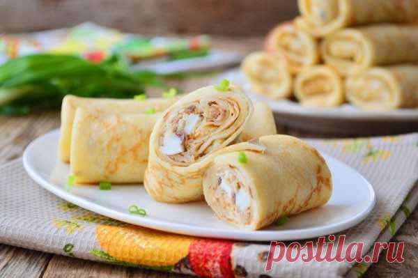 Блины с рисом и яйцом