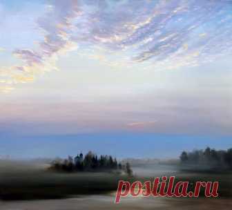 Художник Валерий Бусыгин. Мокрые ветви сирени