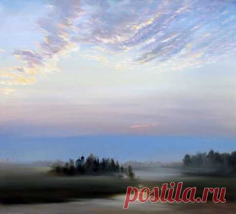 Художник Валерий Бусыгин. Мокрые ветви сирени