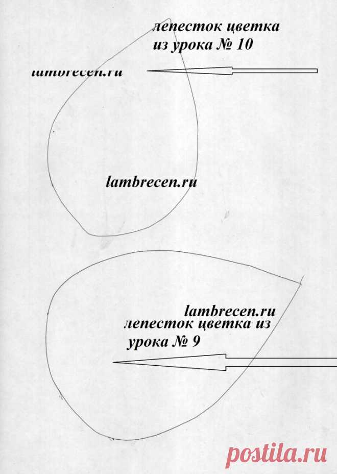 Выкройка цветка для штор