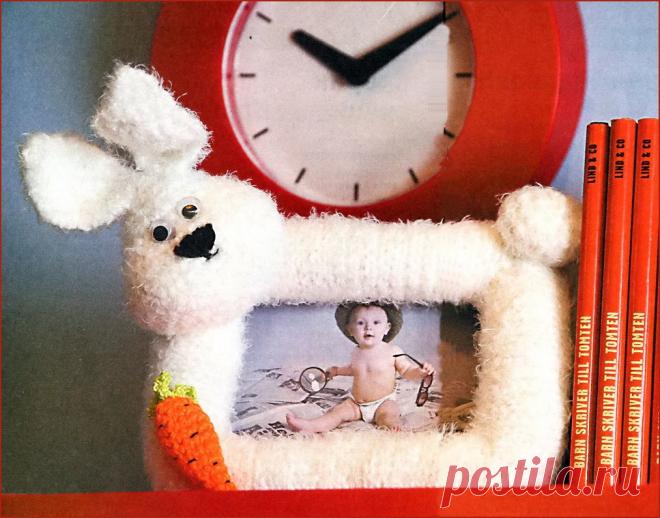 вязаная рамка «Зайка»