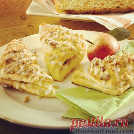 Рецепт: Конвертики с яблоками и грецкими орехами на RussianFood.com