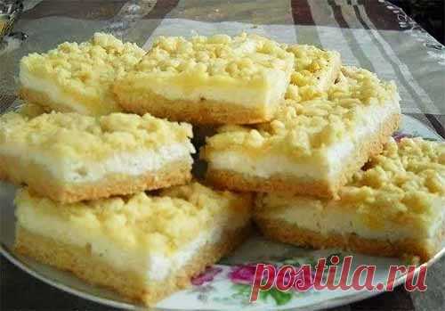 Насыпной творожный пирог