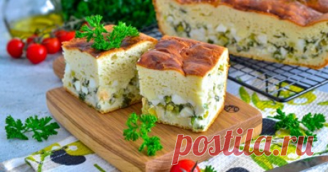 Пирог с зеленым луком и яйцом 71 рецепт - 1000.menu