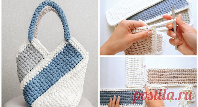Tutorial de crochê de bolsa bonita - Tutoriais e mais