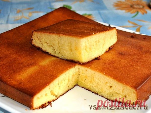 Бисквит на сгущенном молоке » Всем За Стол!
