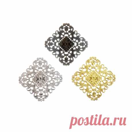 Квадратные соединители фурнитуры для украшений, 40x40 мм, 10 шт | AliExpress