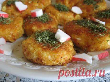 Картофельные котлеты с крабовыми палочками : Вторые блюда