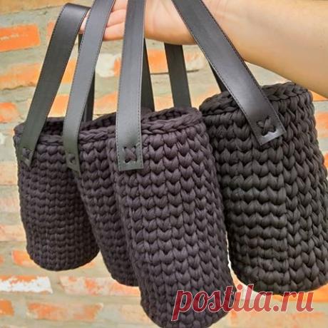 Сумка из трикотажной пряжи