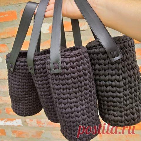 Сумка из трикотажной пряжи