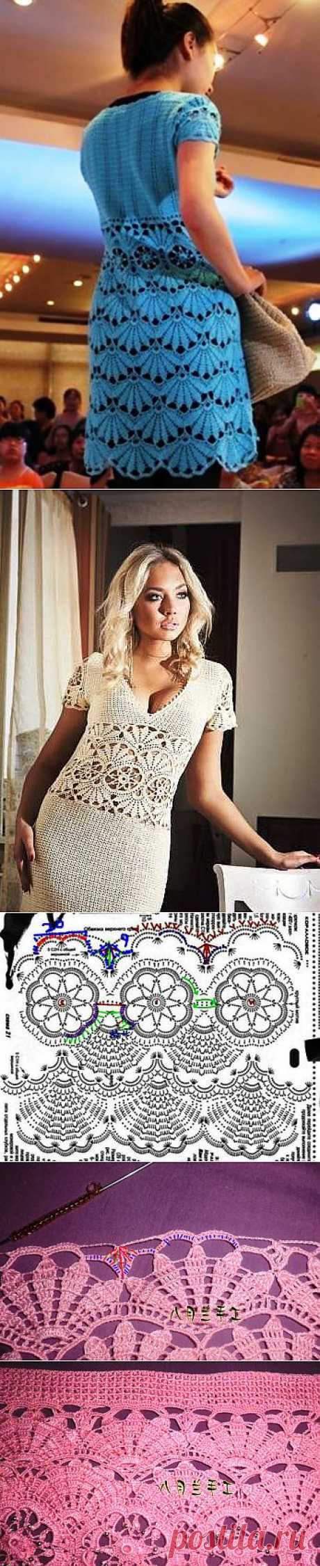 Платье с узором Веер.