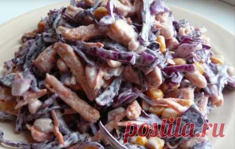 Вкусный салат быстрого приготовления «Хрустящий»