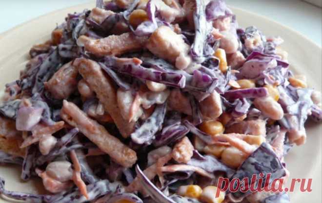 Вкусный салат быстрого приготовления «Хрустящий»