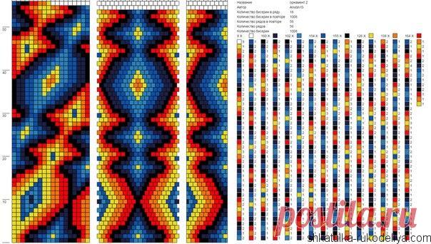 Жгут из бисера в технике мозаичное плетение. Схема жгута из бисера.  | Шкатулка рукоделия
