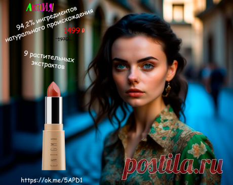 Увлажняющая помада для губ (обнаженная роза) - E.N.I.G.M.A. 
👄 Помада с кремовой текстурой и ухаживающей формулой придает губам выразительный и глубокий цвет. Масло шиповника, витамин Е и экстракты растений увлажняют, питают и защищают кожу, делая ее более гладкой, а губы – визуально объемнее. Не скатывается и не растекается в течение дня.
Подробней 👉  по ссылке
