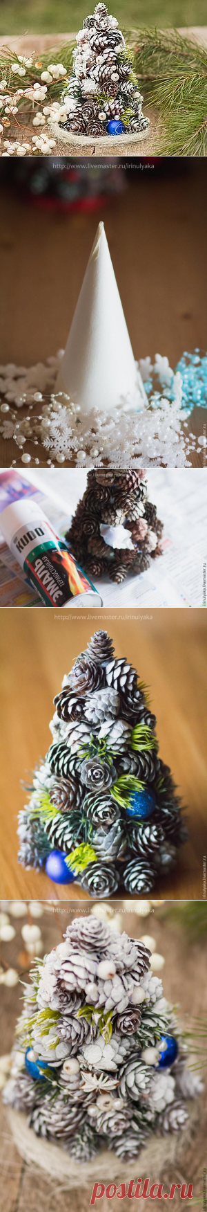 Делаем новогоднюю елочку из шишек - Ярмарка Мастеров - ручная работа, handmade