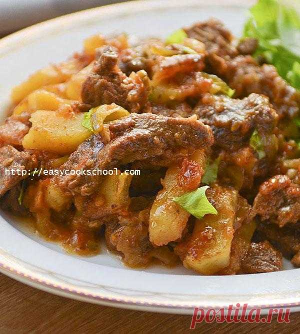 Азу по-татарски с солеными огурцами: рецепт с фото | Легкие рецепты