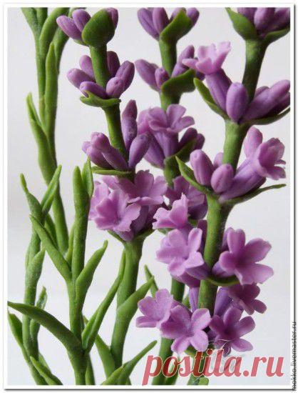 Букетик лаванды из холодного фарфора | Уроки лепки