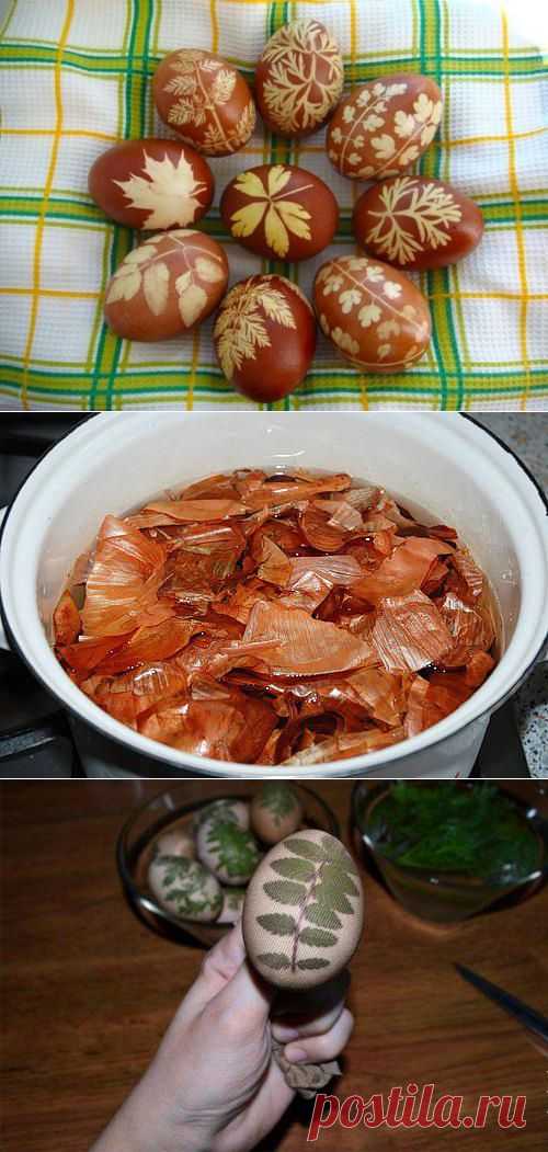 Пасхальные яйца с цветочным рисунком