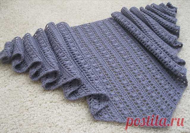 Шарф бактус крючком: 2 схемы + вариант спицами