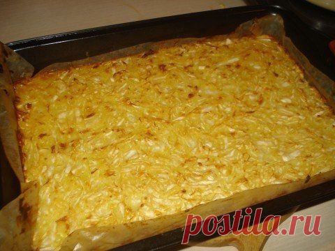 "Лохматый" капустный пирог | Банк кулинарных рецептов
