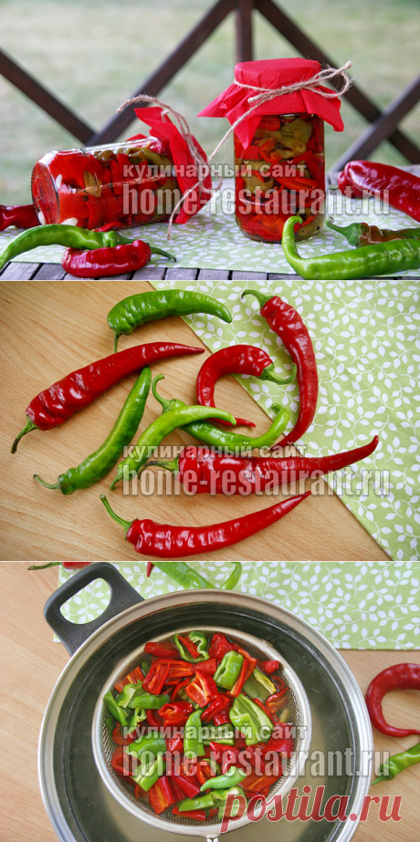 Перец горький маринованный на зиму кусочками