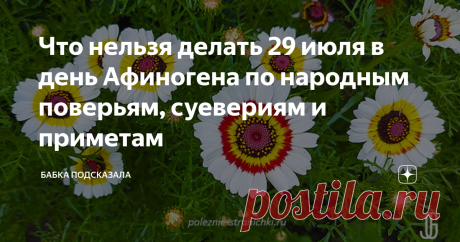 Что нельзя делать 29 июля в день Афиногена по народным поверьям, суевериям и приметам Что нельзя делать 29 июля по народным поверьям, суевериям и приметам. В народе в этот июльский день отмечается Афиноген, Финоген, зажинки. Наши предки верили, кто 29 июля грустить и в печали пребывать будет, тот до конца лета из такого состояния не выйдет. В лес за грибами и ягодами не ходили, а также от рыбалки отказывались, чтобы не навлечь на себя всяческие неприятности. По этой же при...