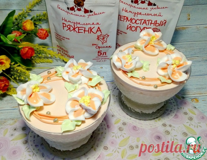 Муссовый десерт из йогурта с ряженкой – кулинарный рецепт