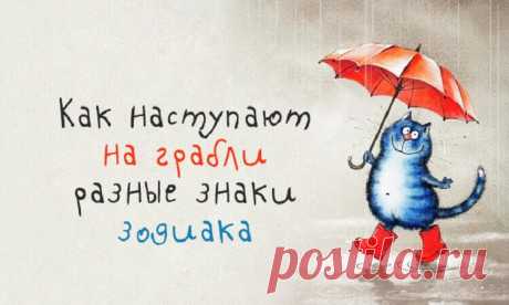 Как наступают на грабли разные знаки зодиака !