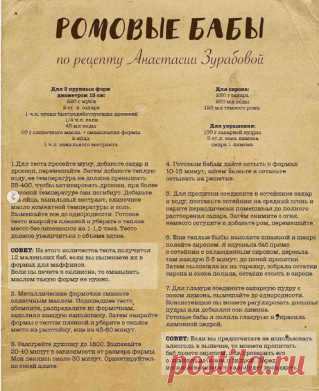 ромовые бабы
по рецепту Анастасии Дурадовой