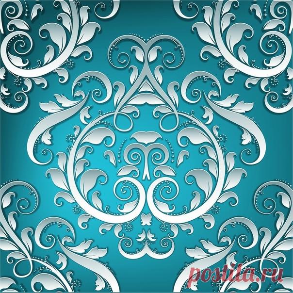 Синие морозные фоны.