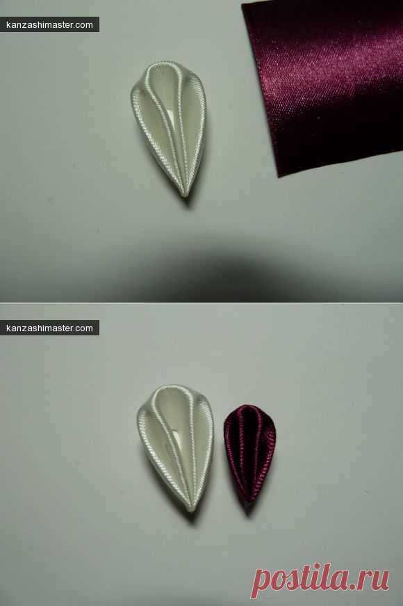 Лепесток канзаши / Техника канзаши / Канзаши Мастер